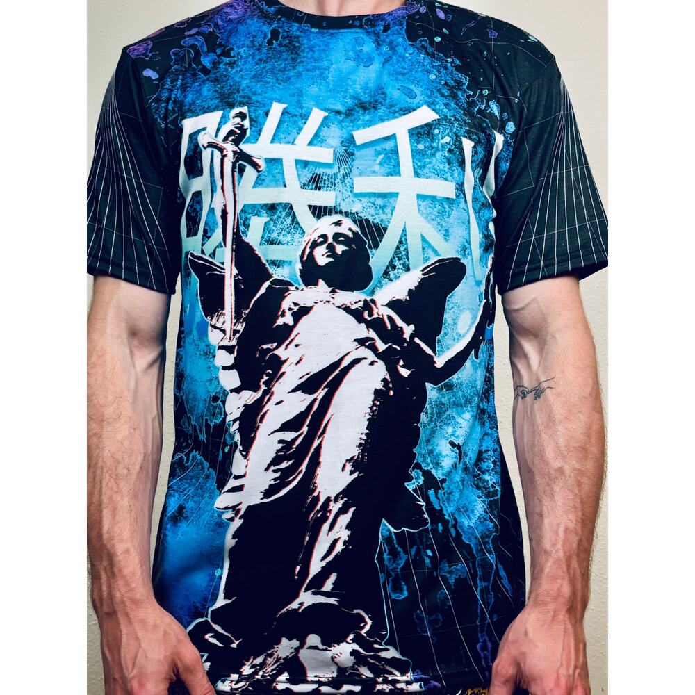 Vapor 95 Colorful Art To Wear Tee Shirt Mens Small Angel Graphic Dopamine